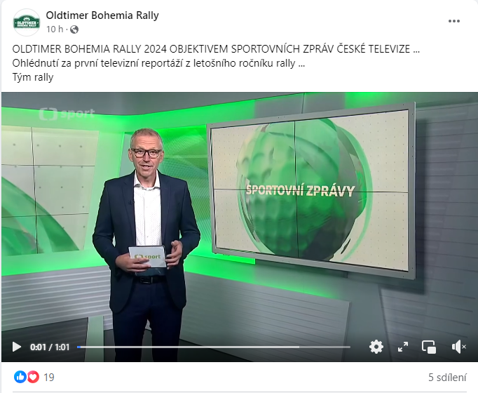 OLDTIMER BOHEMIA RALLY 2024 OBJEKTIVEM SPORTOVNÍCH ZPRÁV ČESKÉ TELEVIZE ...